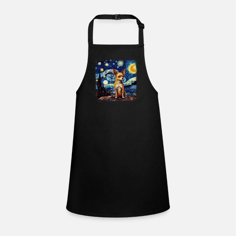 Chihuahua Van gogh starry night Children's Apron