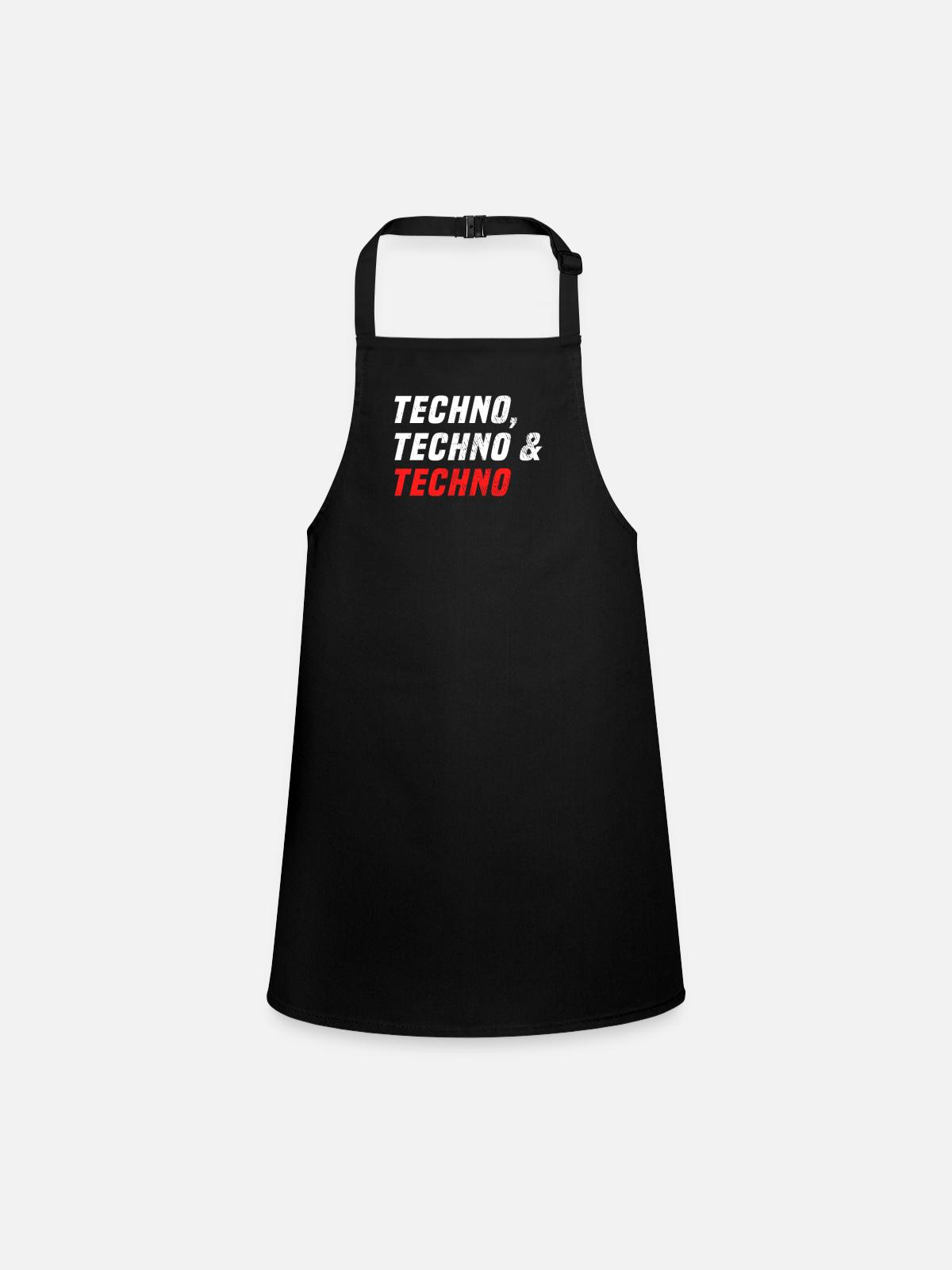 Techno Techno Techno - Tablier Enfant - noir - Devant
