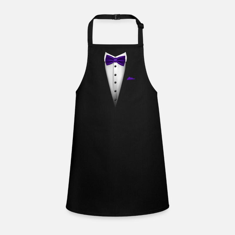 Tuxedo design with Bowtie For Weddings And Children's Apron