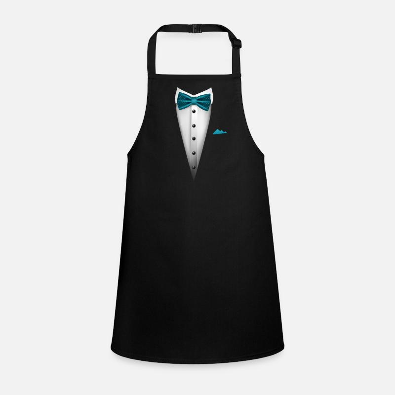 Tuxedo design with Bowtie For Weddings And Children's Apron