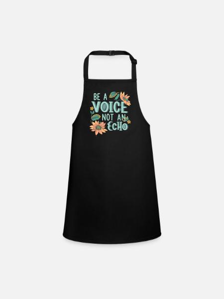 Soyez une voix, pas un écho - Tablier Enfant - noir - Devant