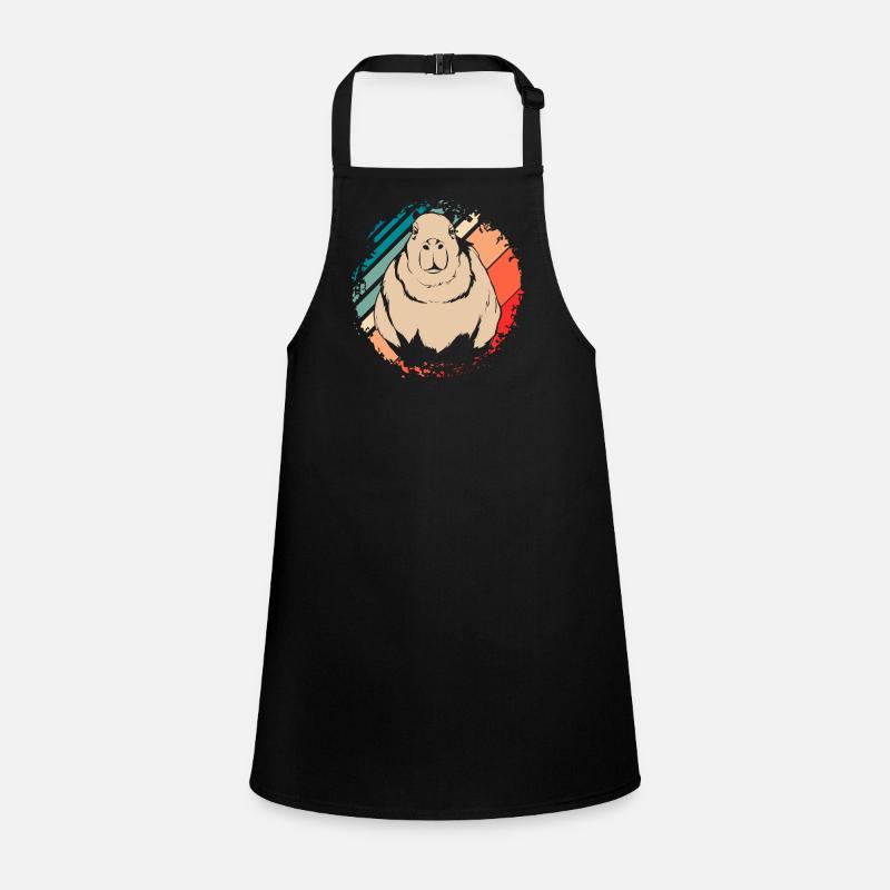 Rétro rongeur animal amoureux cadeau Capybara Tablier Enfant