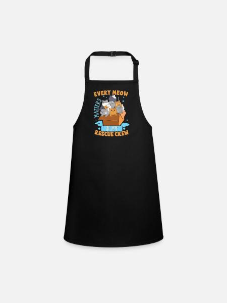 Animal RESCUE ANIMAL RIGHTS RESCUE Animal ADOPTION - Children's Apron - black - Front