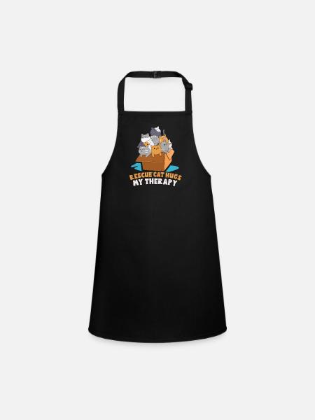 Animal RESCUE ANIMAL RIGHTS RESCUE Animal ADOPTION - Children's Apron - black - Front