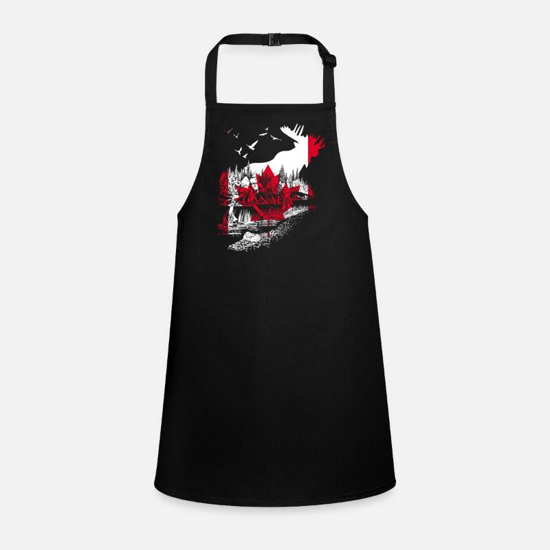 MOOSE CANADA FLAG HOLIDAY Children's Apron
