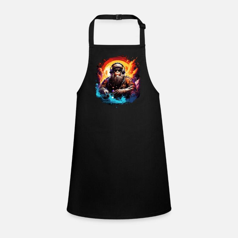 Cool Ape in the Galaxy - Colorful Ape Outer Space Children's Apron
