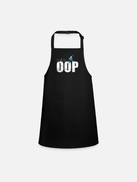 Alley Oop Surfing - Children's Apron - black - Front