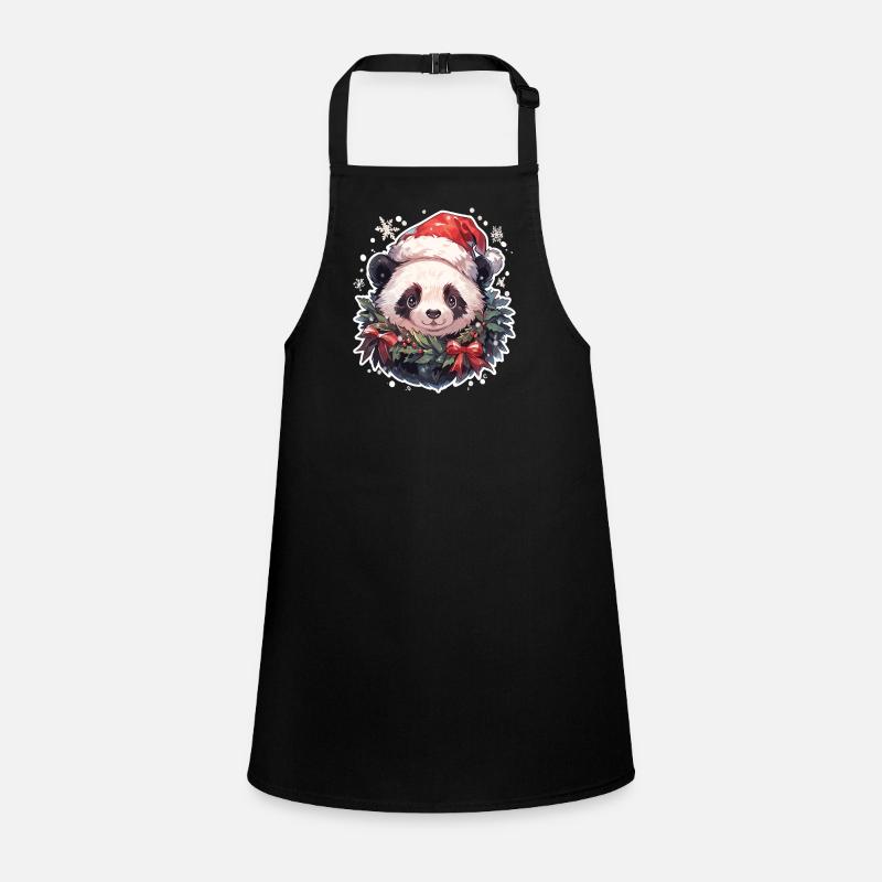 Panda Christmas Panda Pandas Panda Christmas Children's Apron