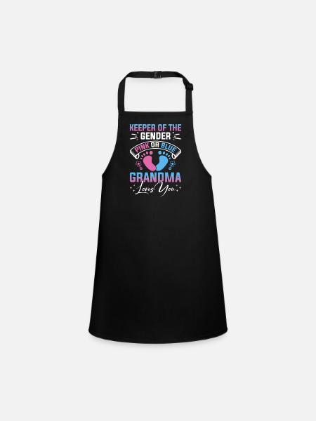 Baby Shower Genre Mamie Gardienne du Genre - Tablier Enfant - noir - Devant