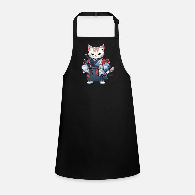 Asien Katze Japanischer Samurais Samurai Schürze für Kinder