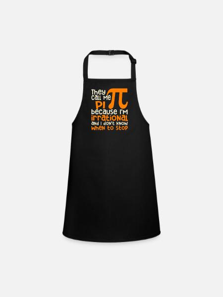 Ils m’appellent Pi Symbol Irrational Math Pi Day - Tablier Enfant - noir - Devant
