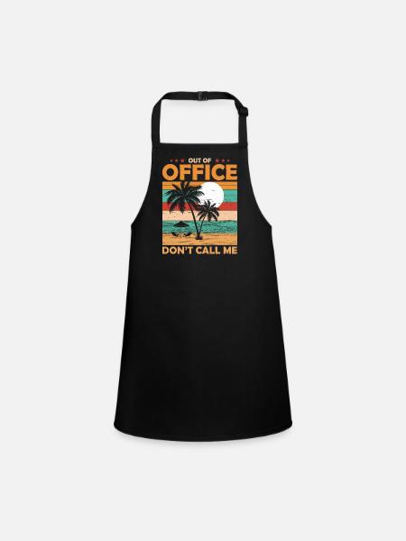 Outside the office Retirement Pension Office - Children's Apron - black - Front
