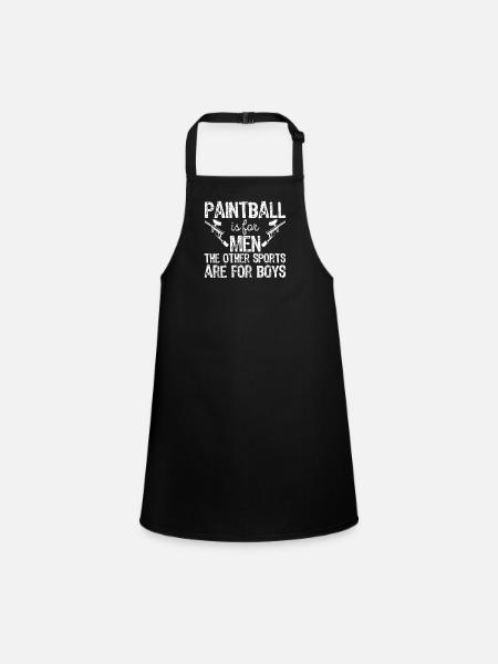 Le paintball s’adresse aux hommes qui s’intéressent à d’autres sports - Tablier Enfant - noir - Devant