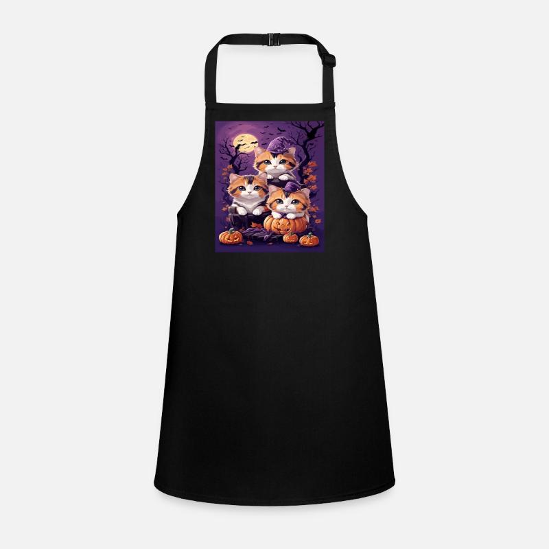 Trio de Chatons au style d'Halloween Tablier Enfant