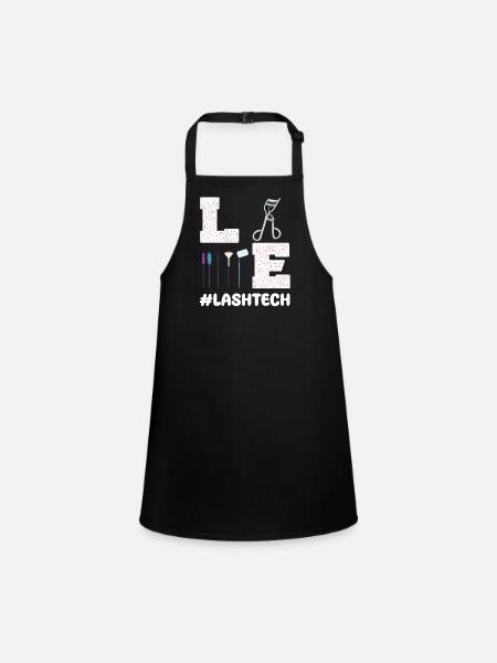 Equipement de technicien en cils Extensions de cils - Tablier Enfant - noir - Devant