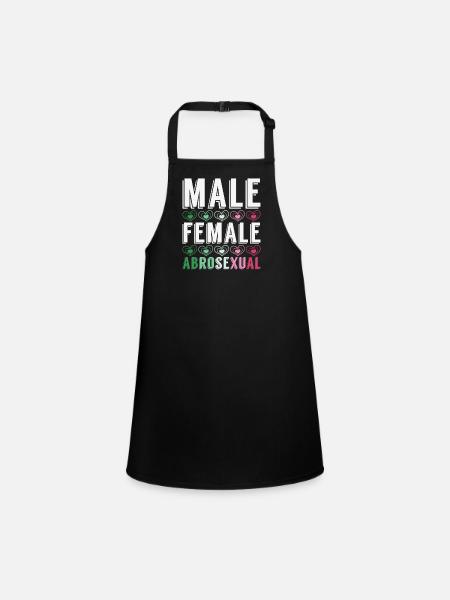 LGBTQIA Gay Pride Month Cadeau Abrossexual - Tablier Enfant - noir - Devant