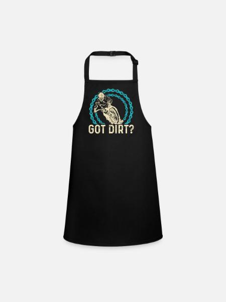 Motocross - Children's Apron - black - Front