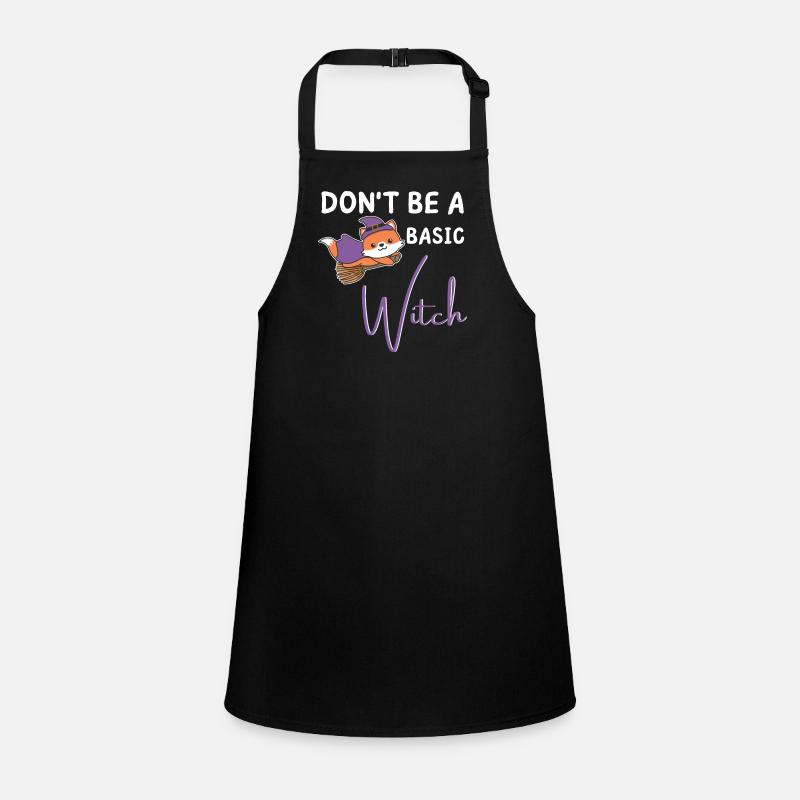 Fox Halloween Witch Witches don't be a basic witch Children's Apron