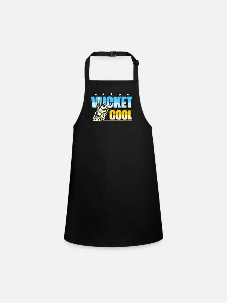 Croquet Wicket Cool Mallet Loves Outdoor Game - Children's Apron - black - Front