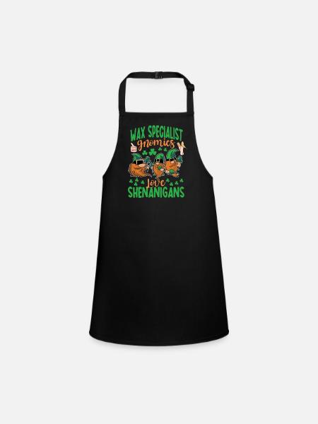 Wax Specialist Shenanigan's St. Patrick's Day - Children's Apron - black - Front