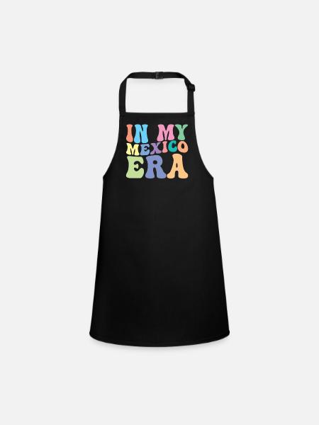 Mexiko Retro Groovy - Schürze für Kinder - Schwarz - Vorne