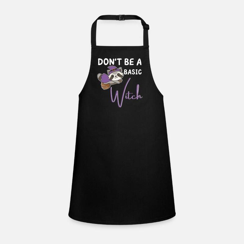 Raccoon Halloween witches don't be a basic witch Children's Apron