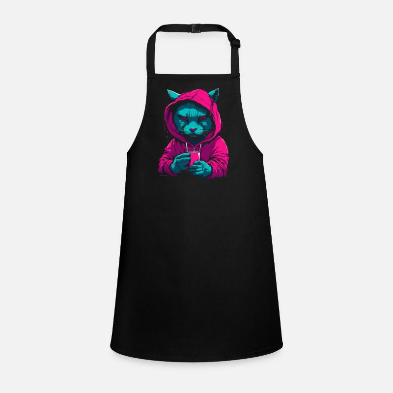 Chat De Café Hip-Hop Cool Tablier Enfant