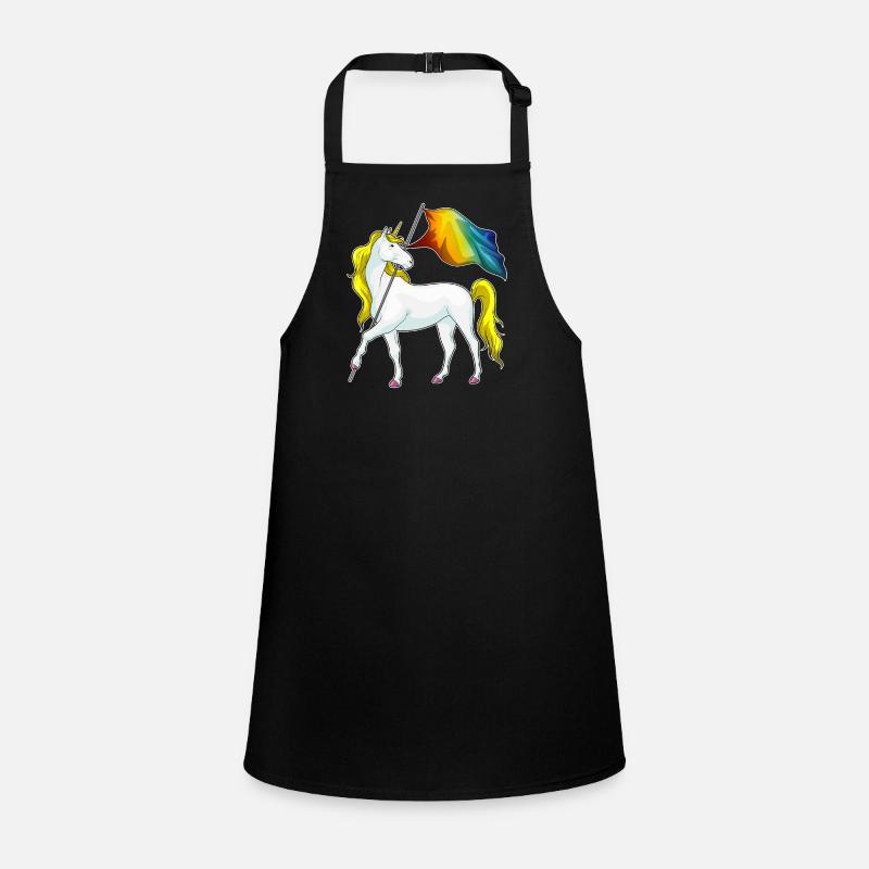 Drapeau arc-en-ciel de licorne Tablier Enfant