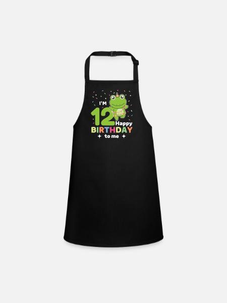 Grenouille pour les enfants de douze ans - Tablier Enfant - noir - Devant