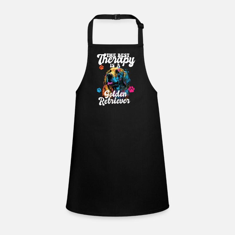 The Best Therapy Is A Golden Retriever Dog Mom Children's Apron