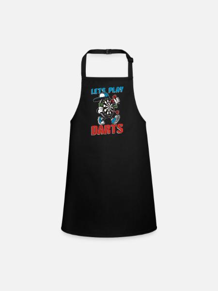 Target Sports Lets Play Darts Loves Dartboard - Children's Apron - black - Front