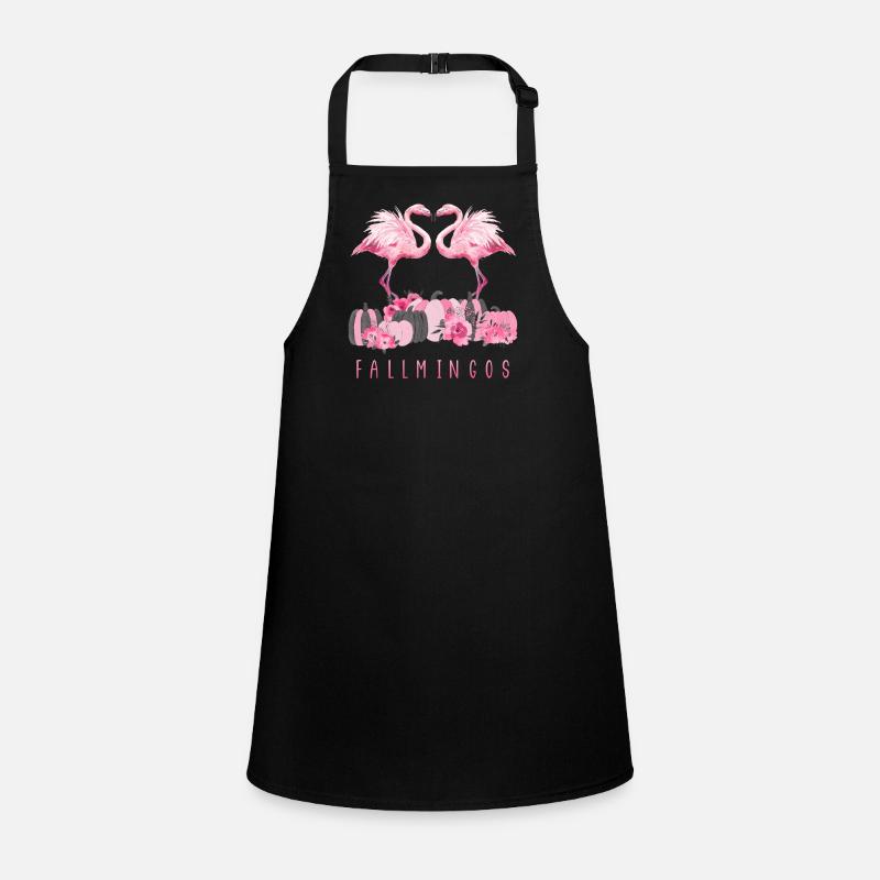 Fallmingo Pumpkin Watercolor Flamingo Children's Apron