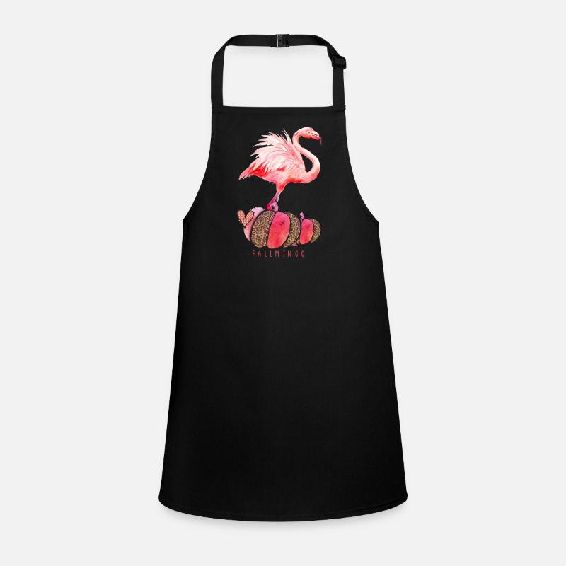 Fallmingo Autumn Leo Pumpkin Flamingo Children's Apron