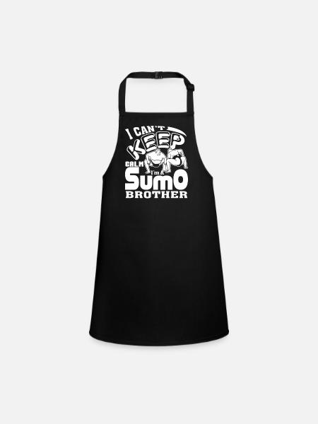 Sumo I'm a Sumo Brother - Children's Apron - black - Front