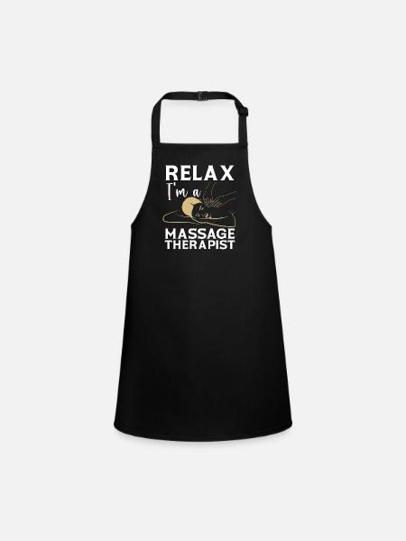Massothérapeute Relax I’m A Massage Chiropracteur - Tablier Enfant - noir - Devant