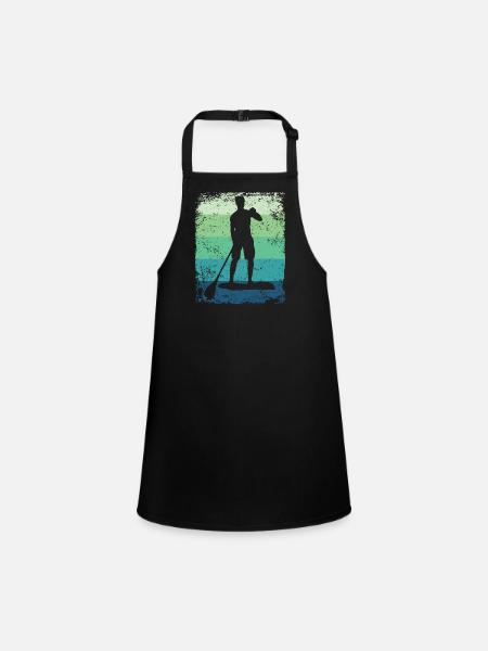 Stand Up Paddling Stand Up Board Sup - Schürze für Kinder - Schwarz - Vorne