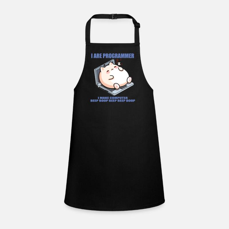 I are programmer, fat sleeping cat Children's Apron