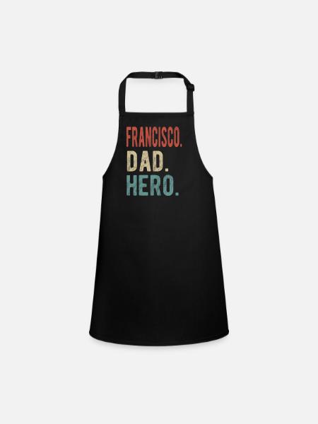 Francisco Papa Héros - Tablier Enfant - noir - Devant