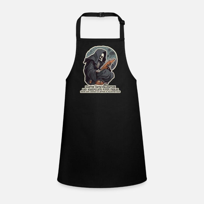 Grim Reaper trains in data analysis Children's Apron