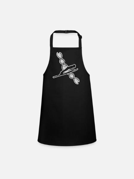 Ski Jumper Ski Flying Ski Winter Sports Ski Jumping - Children's Apron - black - Front