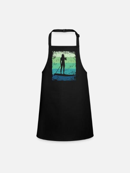 Stand Up Paddling Stand Up Board Sup - Schürze für Kinder - Schwarz - Vorne