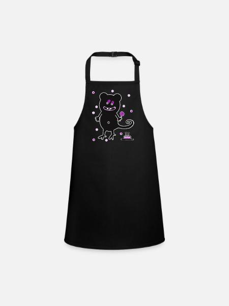Monster Kids Lollipop Candy Fantasy Snacking - Children's Apron - black - Front