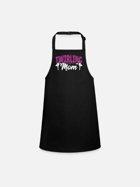 Bâton Twirling Bâton Twirler cadeau - Tablier Enfant - noir - Devant