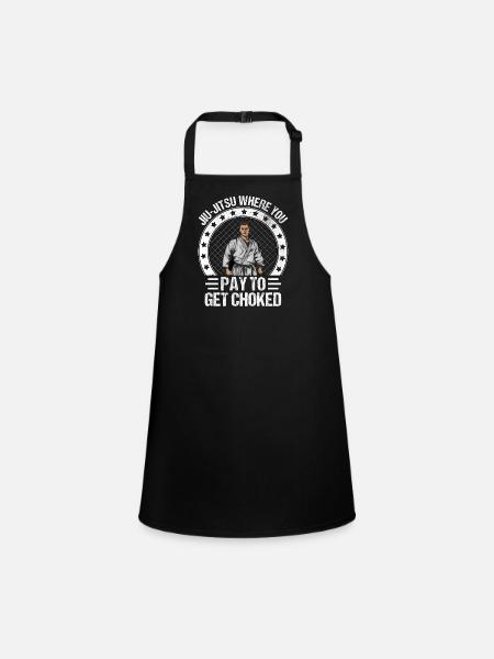 Jiu-Jitsu where you pay to get choked - Children's Apron - black - Front