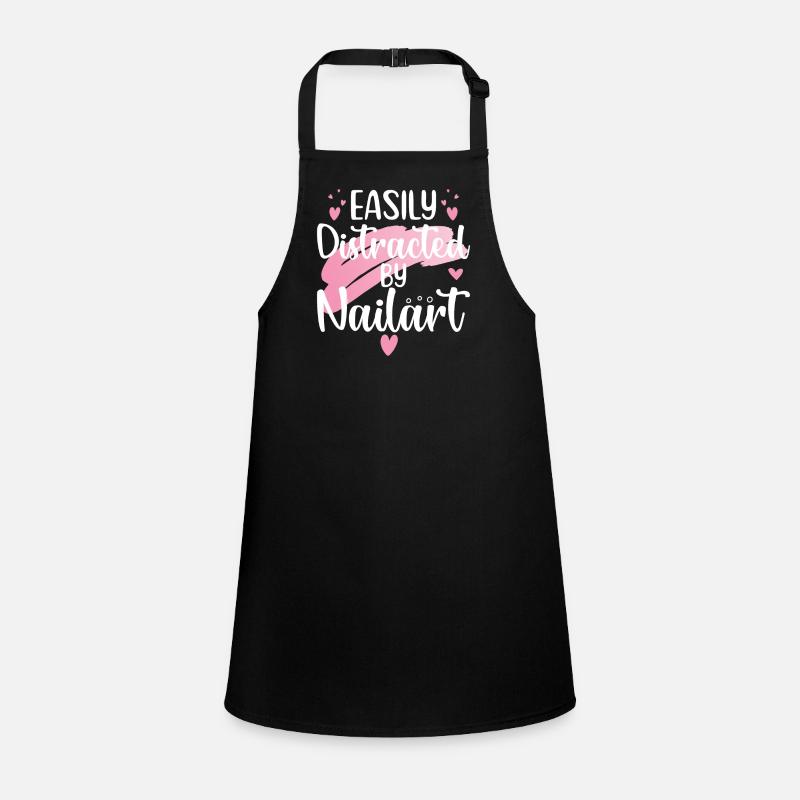 Easily distracted by nail art Nail Tech Children's Apron