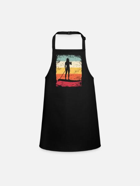 Stand Up Paddling Stand Up Board Sup - Schürze für Kinder - Schwarz - Vorne