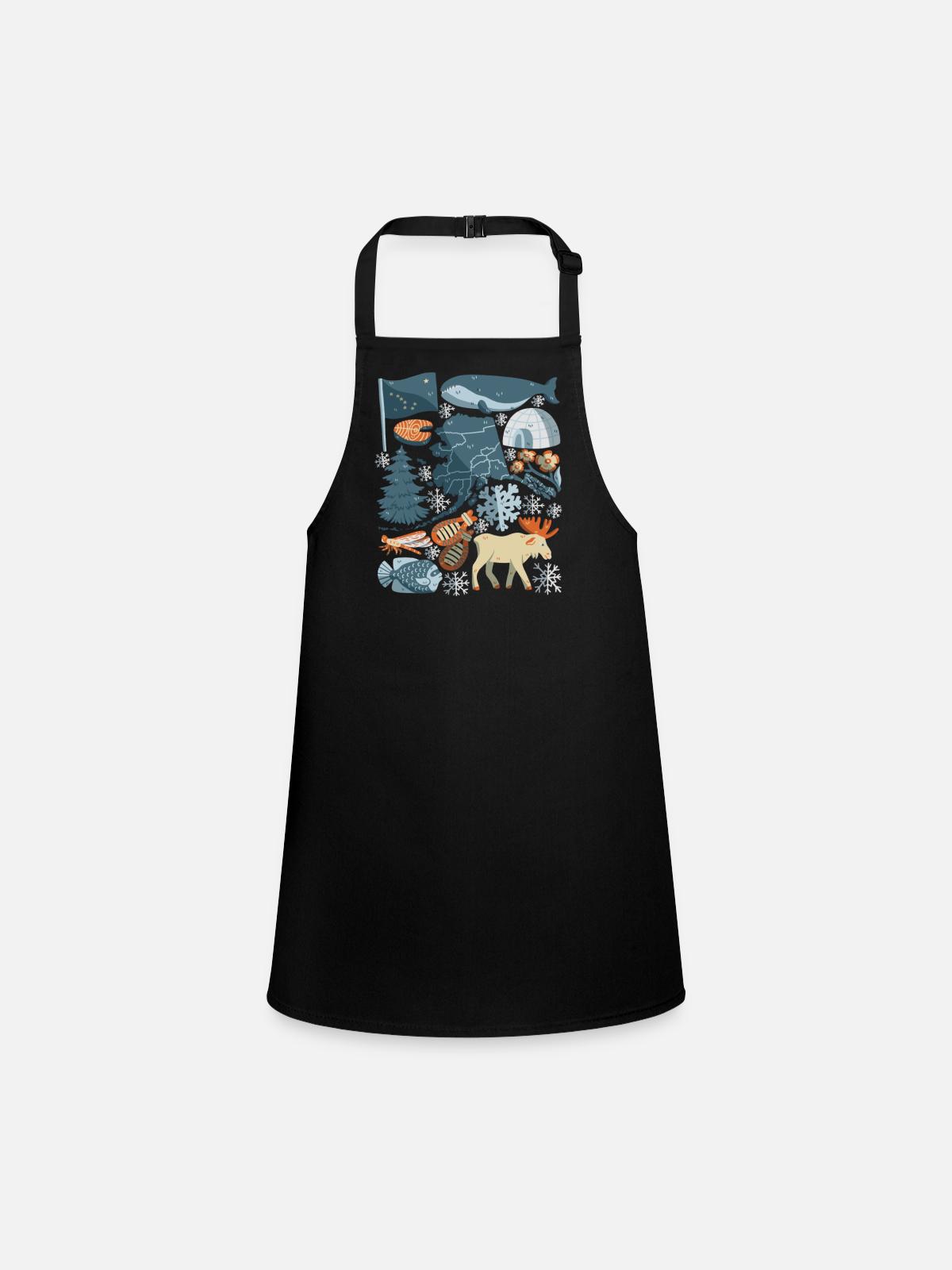 Alaska - Children's Apron - black - Front