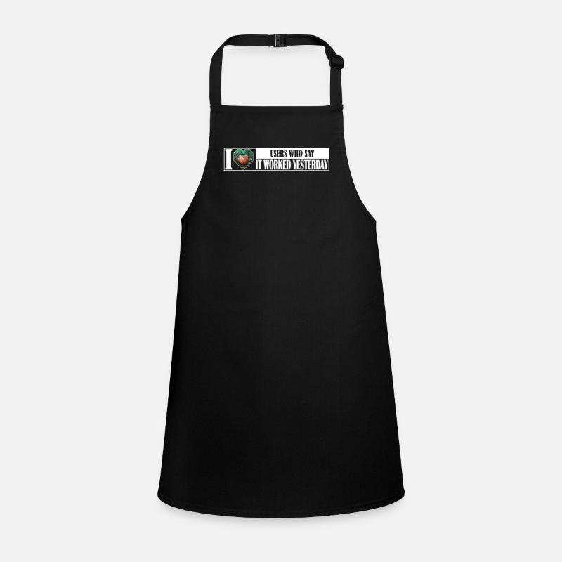 Funny Yesterday's Tech Mysteries it worked Children's Apron