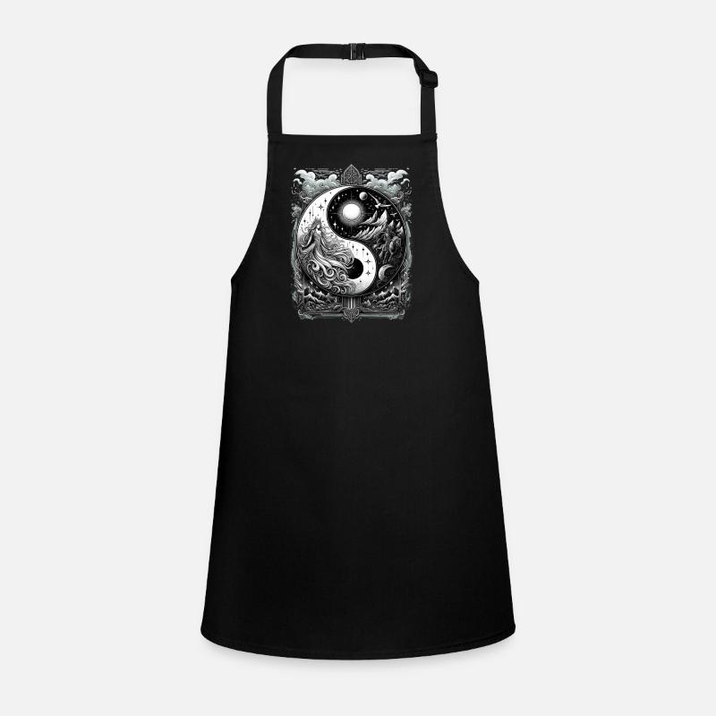 YinYang Mondlandschaft Ornament Schürze für Kinder