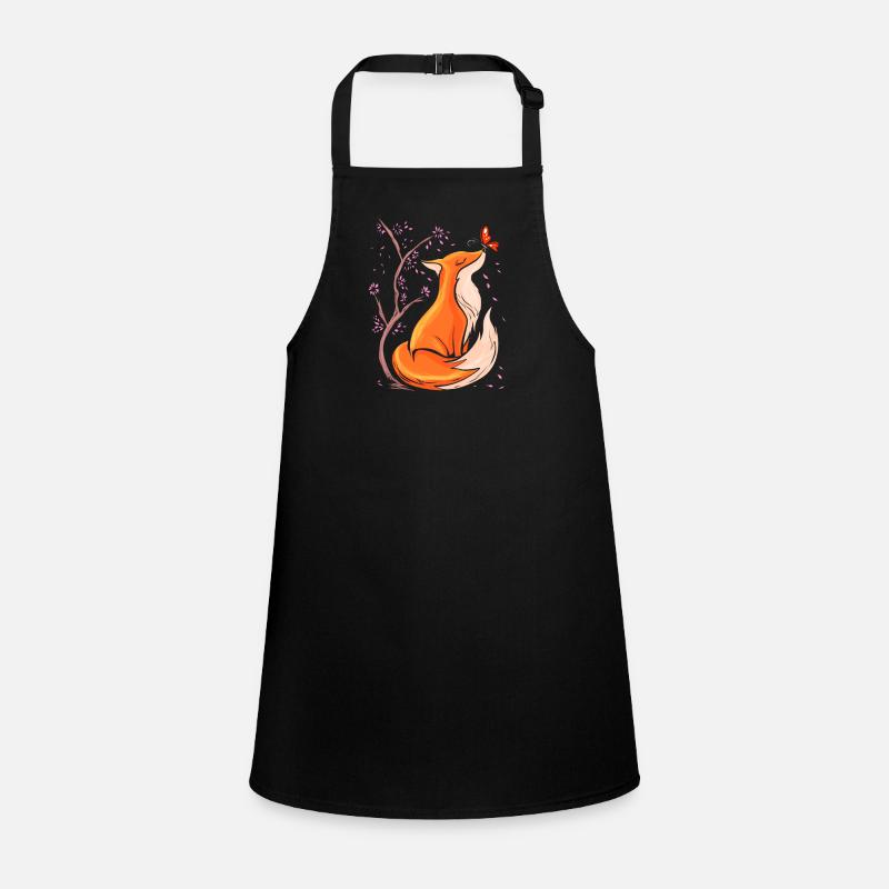 Cute Fox with Flowers Foxes Gift Nature Children's Apron